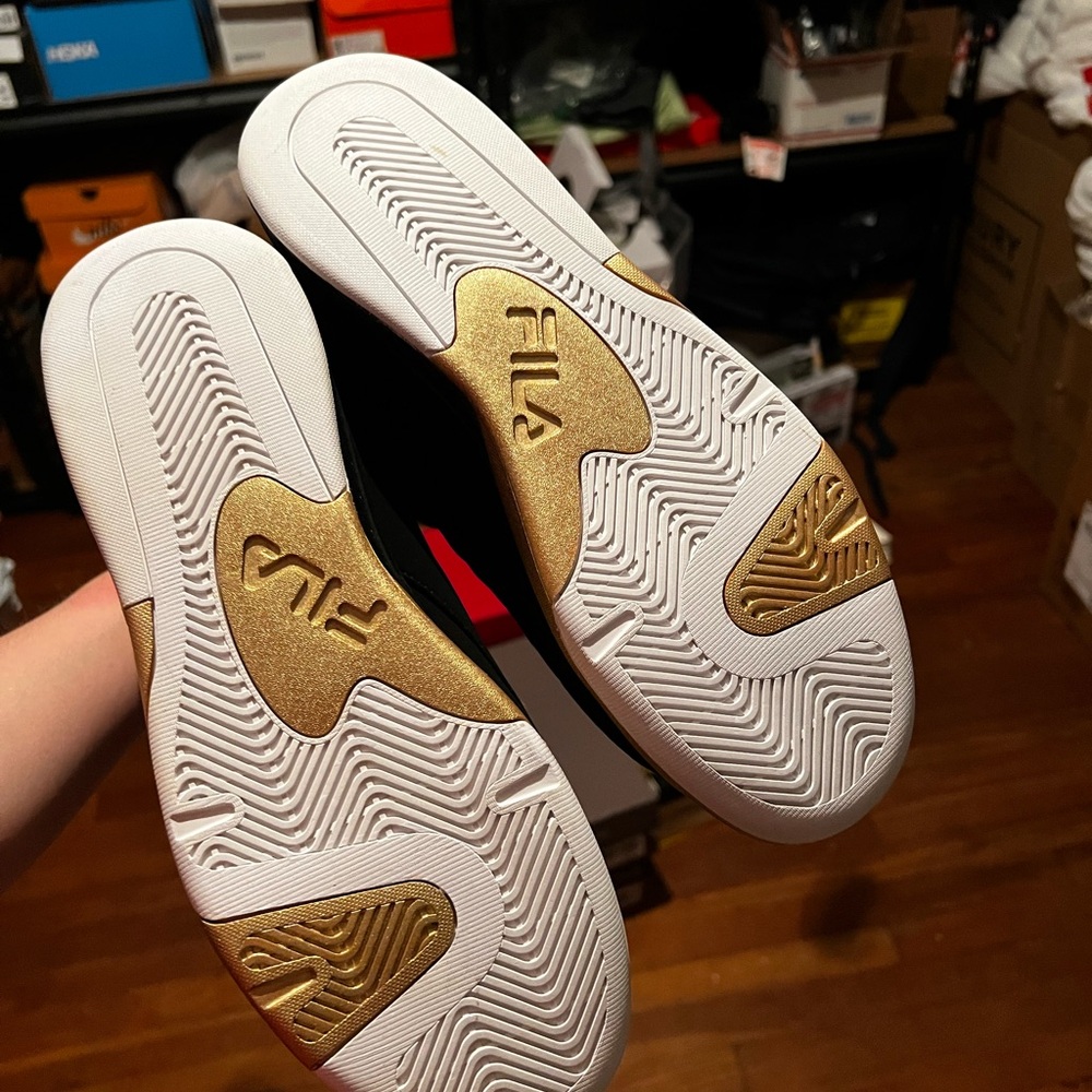 Fila Sneakers with Gold and White Accents